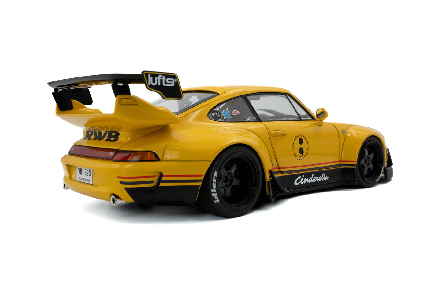 Solido 2020 Porsche 911 993 RWB Bodykit "Cindarella" Yellow 1:18