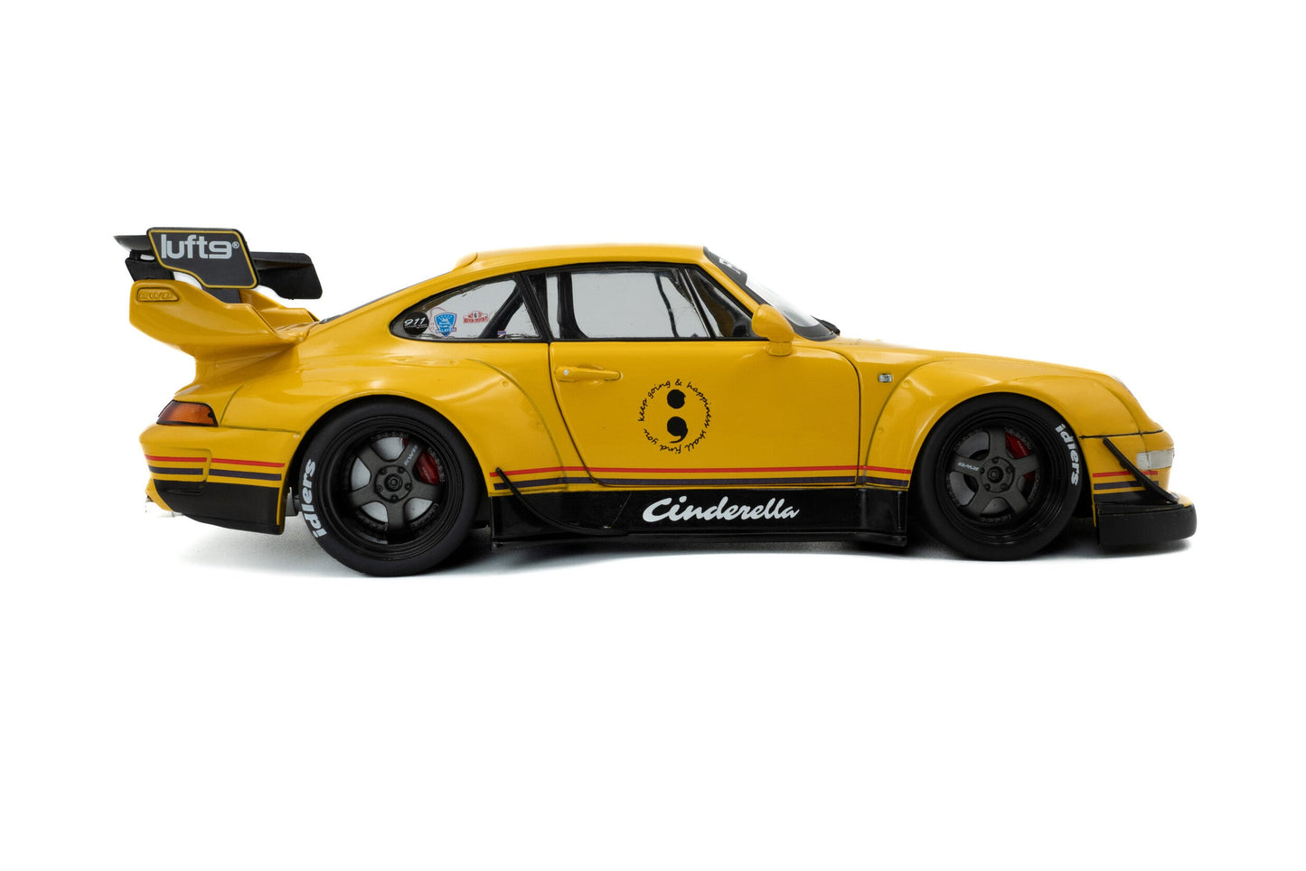 Solido 2020 Porsche 911 993 RWB Bodykit "Cindarella" Yellow 1:18