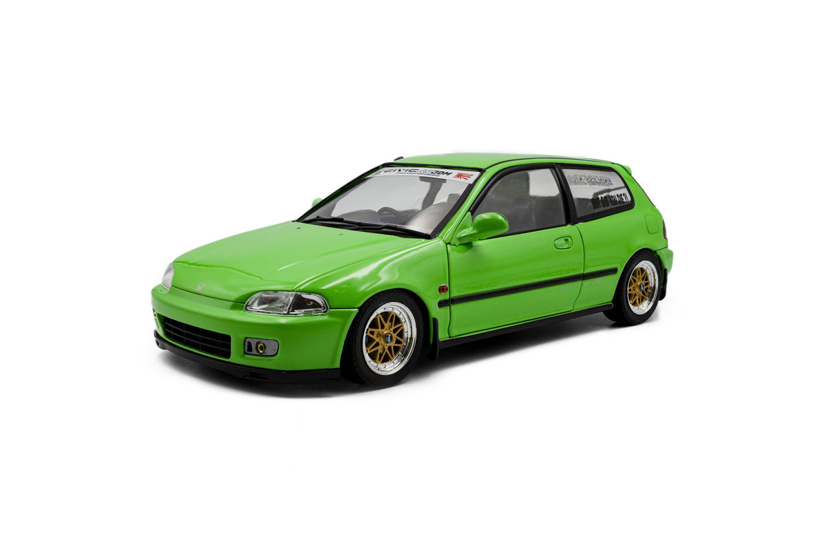 STM Diecast Solido 1991 Honda Civic EG6 Hatchback Solido Works Green 1:18