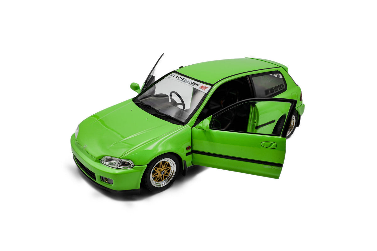 STM Diecast Solido 1991 Honda Civic EG6 Hatchback Solido Works Green 1:18 - View 7