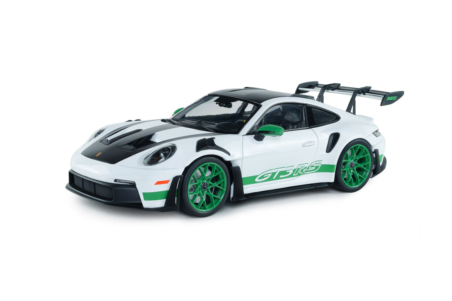 Solido 2024 Porsche 911 992 GT3 RS Weissach Pack White w/ Green Wheels 1:18
