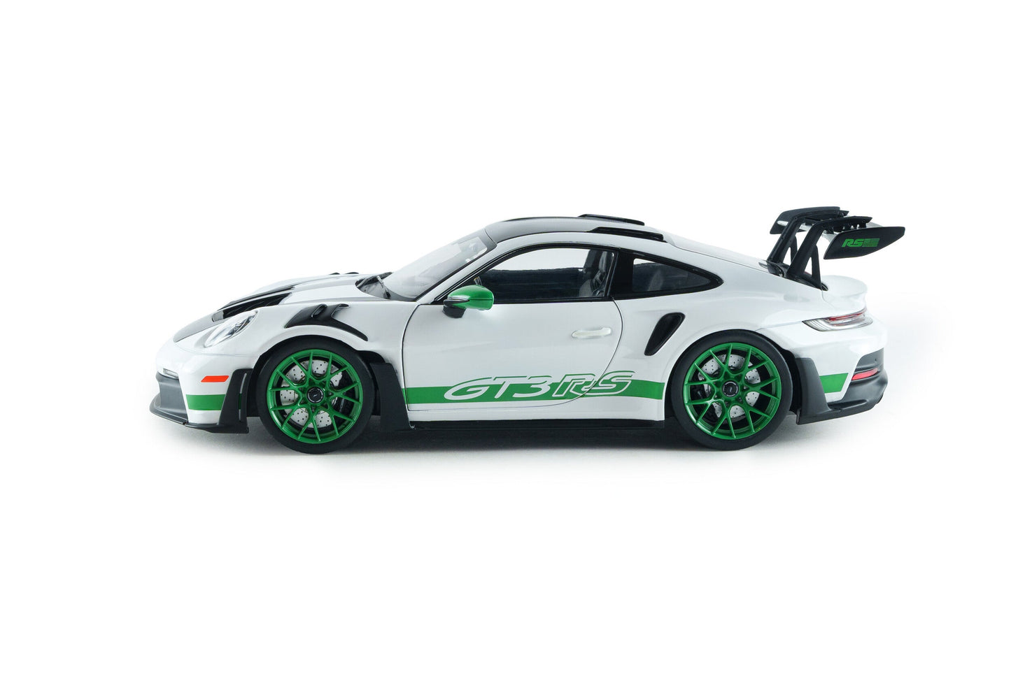 Solido 2024 Porsche 911 992 GT3 RS Weissach Pack White w/ Green Wheels 1:18