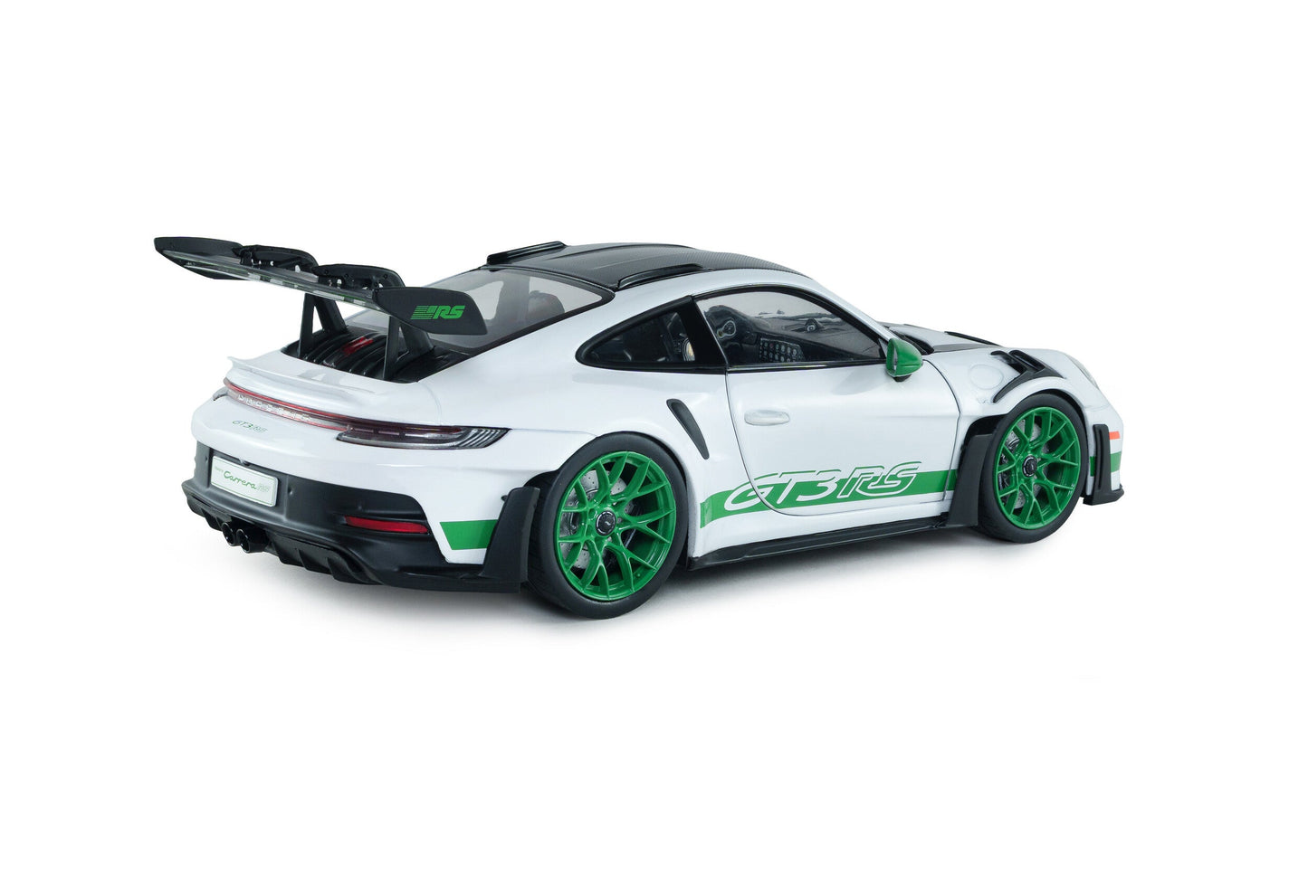 Solido 2024 Porsche 911 992 GT3 RS Weissach Pack White w/ Green Wheels 1:18