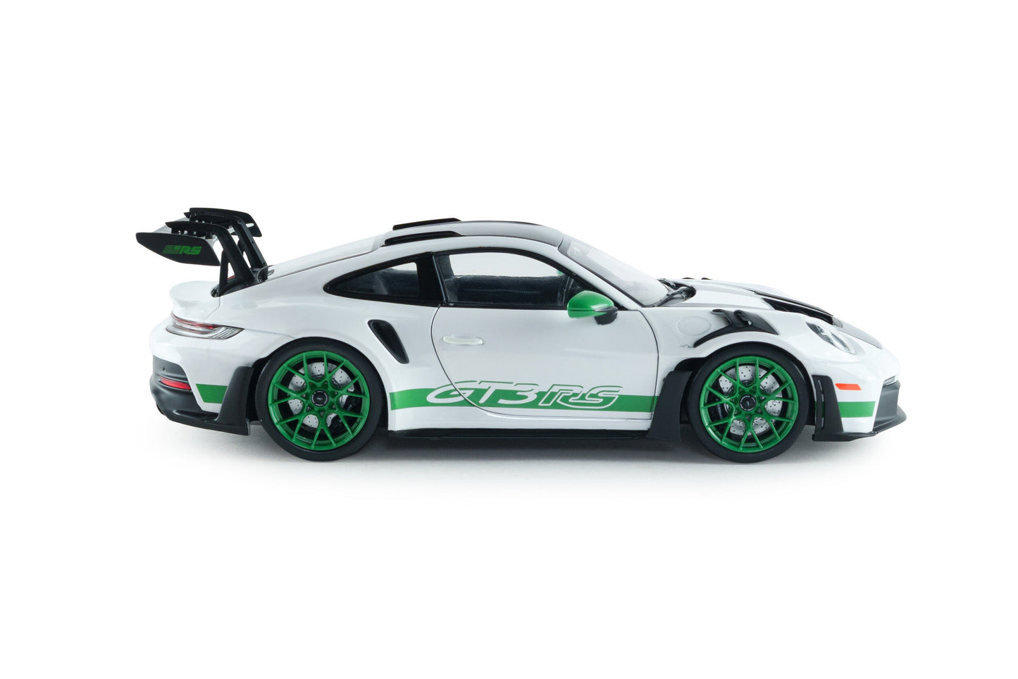 Solido 2024 Porsche 911 992 GT3 RS Weissach Pack White w/ Green Wheels 1:18