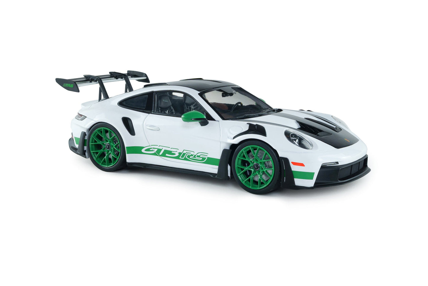 Solido 2024 Porsche 911 992 GT3 RS Weissach Pack White w/ Green Wheels 1:18