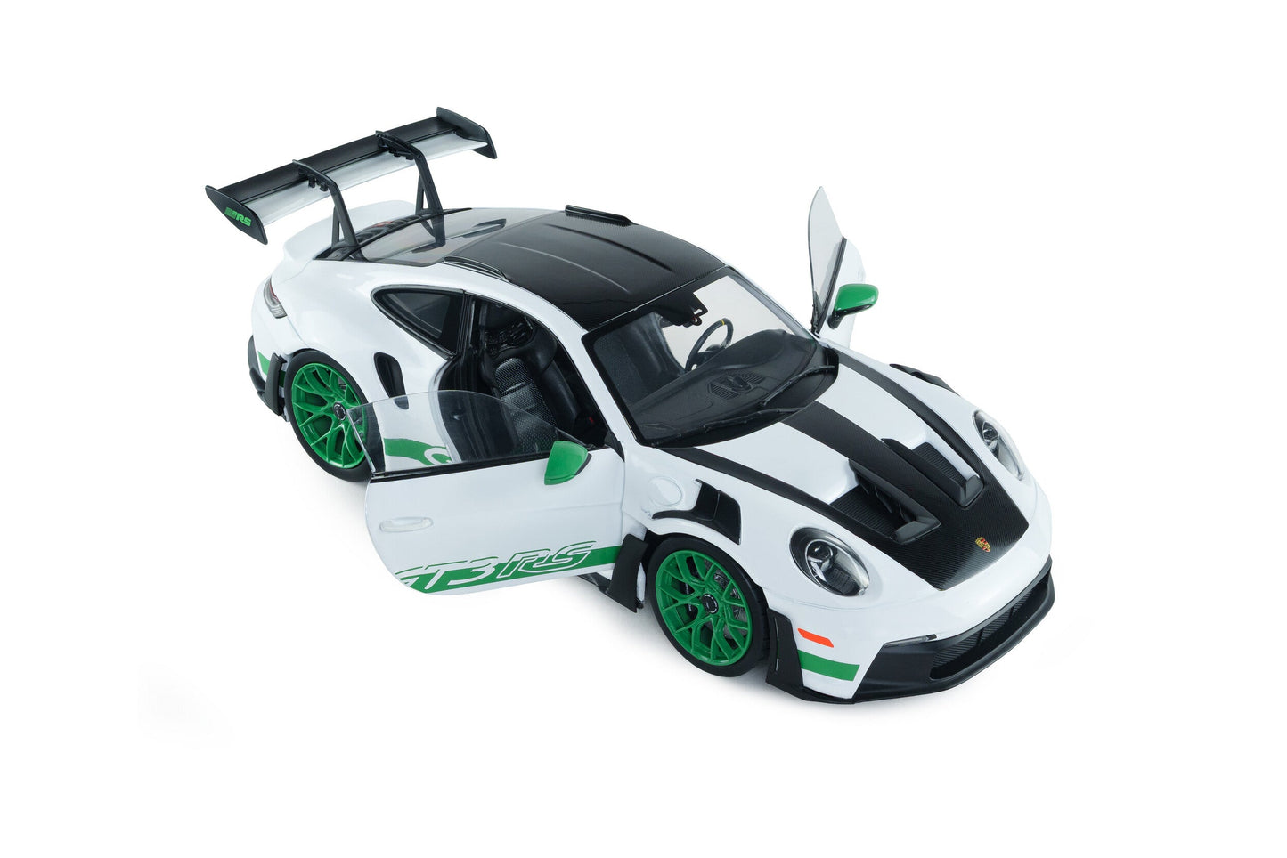 Solido 2024 Porsche 911 992 GT3 RS Weissach Pack White w/ Green Wheels 1:18