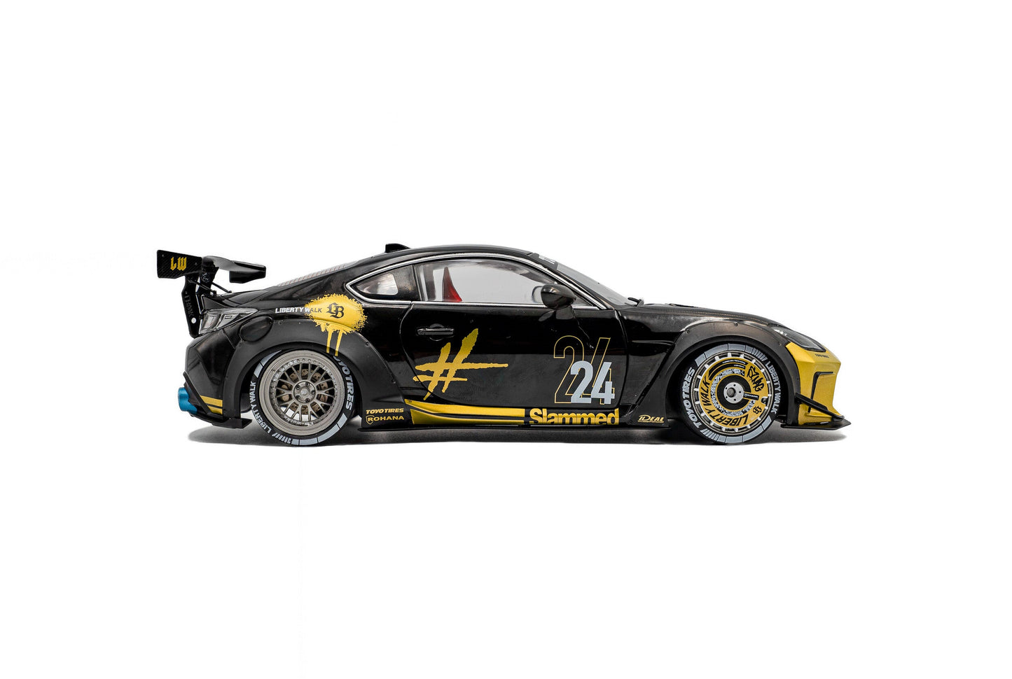 Solido 2024 Toyota GR86 LBWK Body Kit Black & Gold 1:18