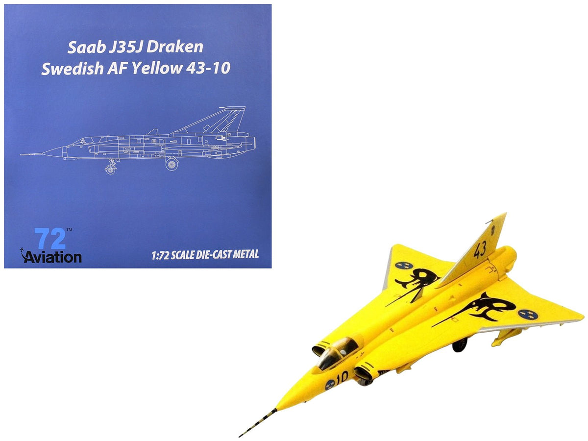 Rapid Vehicles Saab J35J Draken Fighter Aircraft "43-10 3 "Johan Gul" Squadron 10 Wing Final...