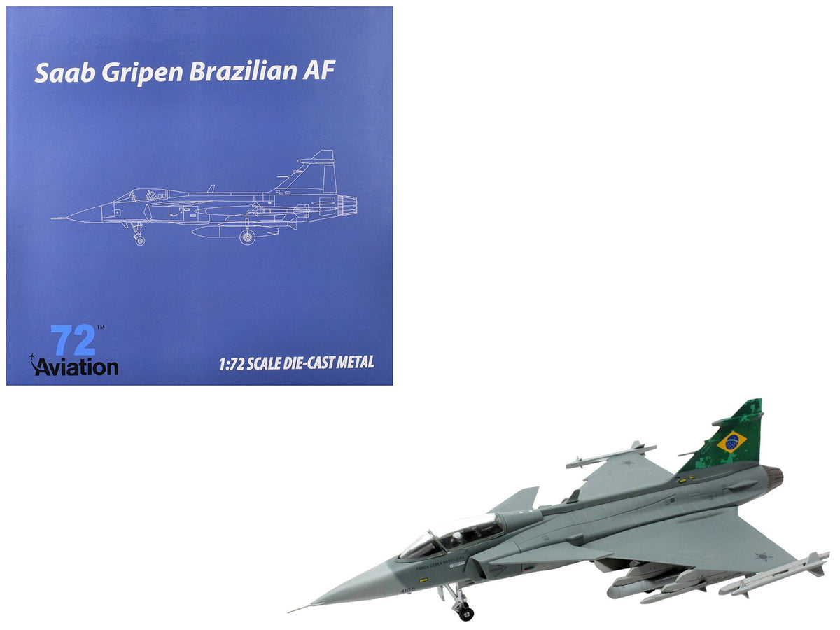 Rapid Vehicles Saab JAS 39E Gripen Fighter Aircraft "Brazilian Air Force" 1/72 Diecast Model...