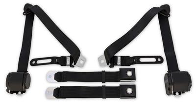 Scott Drake Retractable Three Point Seat Belts - SB3PBKPBSB