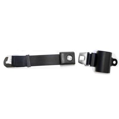 Scott Drake Push Button Seat Belts - SBBK65PBSB