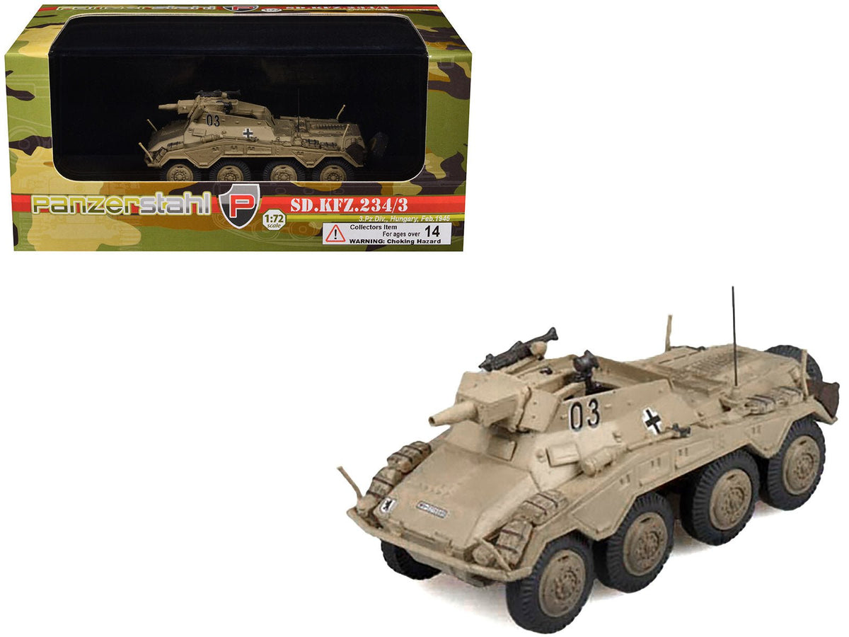 Rapid Vehicles Sd.Kfz. 234/3 Armored Vehicle "#0 3rd Panzer Division Hungary" (1945) German Army...