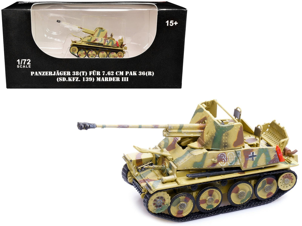 Rapid Vehicles Sd.Kfz.139 Panzerjager 38(t) Fur 7.62cm PaK 36(R) Marder III Tank Destroyer #301...