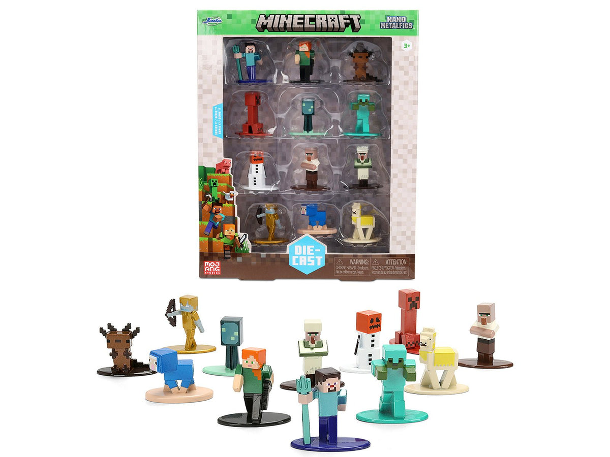 Rapid Vehicles Set of 12 Diecast Figures "Minecraft" Video Game "Nano Metalfigs" Series Diecast...