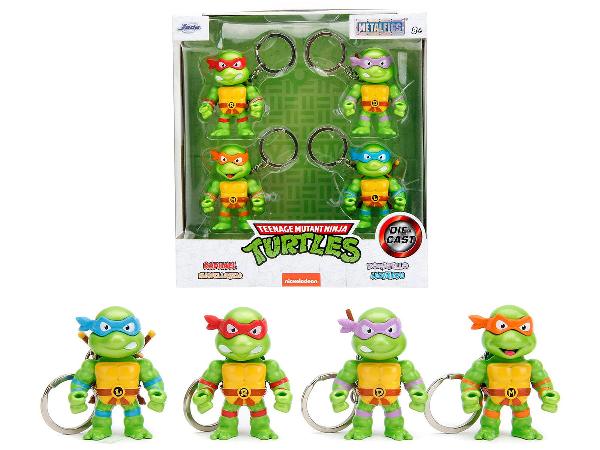 Rapid Vehicles Set of 4 Diecast Figure Key Chains "Teenage Mutant Ninja Turtles" TV Series...
