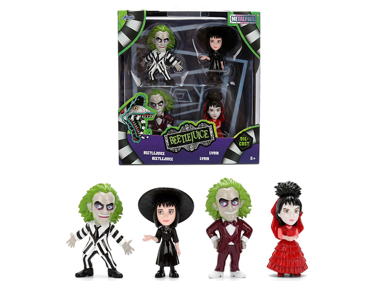 Rapid Vehicles Set of 4 Diecast Figures "Beetlejuice" (1988) Movie "Metalfigs" Series by Jada ...