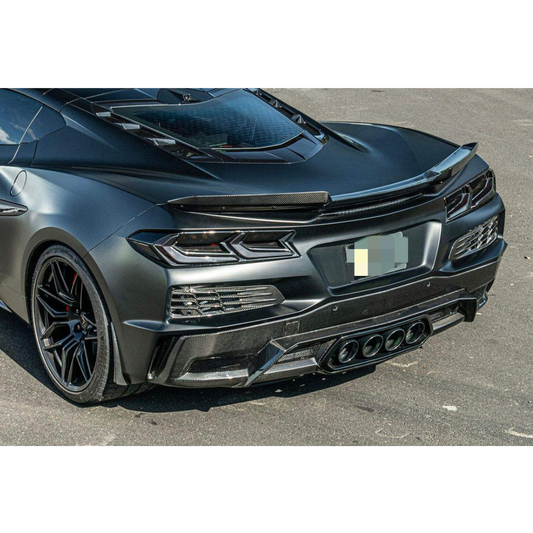 Bull Boost Performance Dry Carbon Fiber OE Style Rear Trunk Spoiler for Chevrolet Corvette C8 Z06...