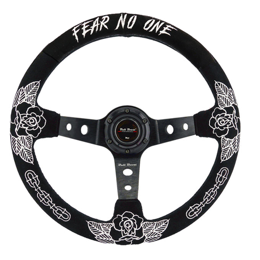 Bull Boost Performance BW Rose Steering Wheel + Hub Adapter Kit For 96-06 Civic Prelude, S2000,...
