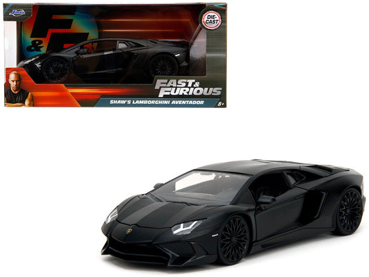 Rapid Vehicles Shaw's Lamborghini Aventador Matt Black "Furious 7" (2015) Movie "Fast & Furious"...