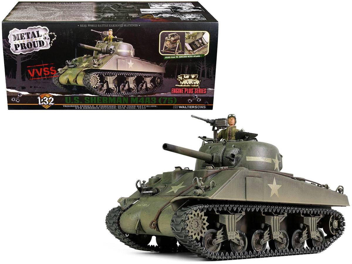 Rapid Vehicles Sherman M4A3 (75) Medium Tank U.S. "Training vehicle C Company 10th Tank Battalion...