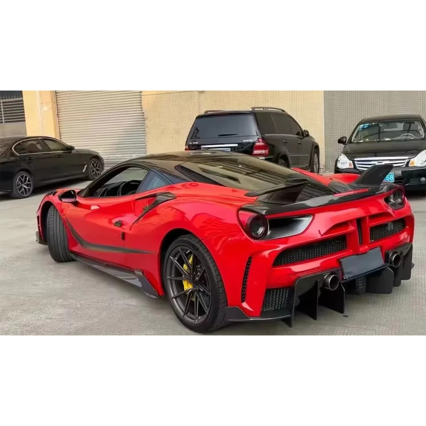 Carbon Fiber M Style Aerodynamic Full Body Kit for Ferrari 488 GTB