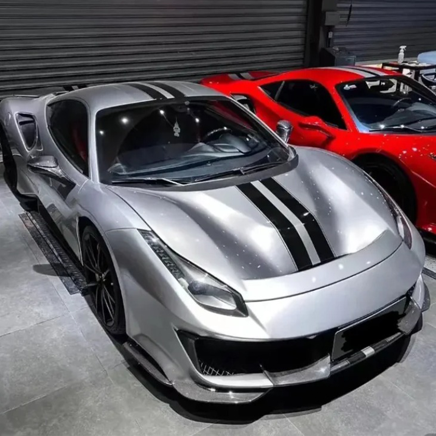 488 Pista Style Carbon Fiber Full Conversion Kit for Ferrari 488