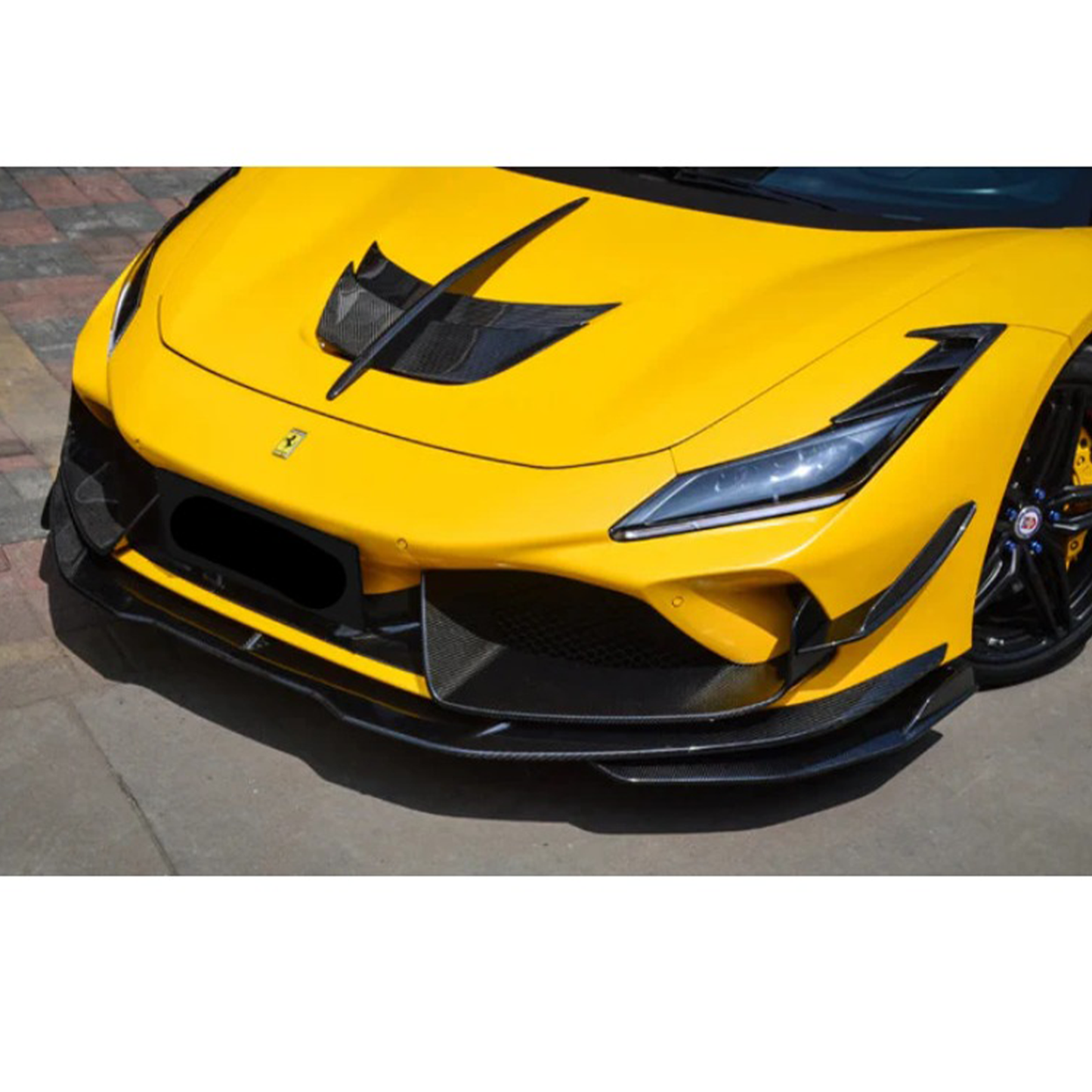Carbon Fiber Engine Hood Bonnet Trim for Ferrari F8 Tributo Spider