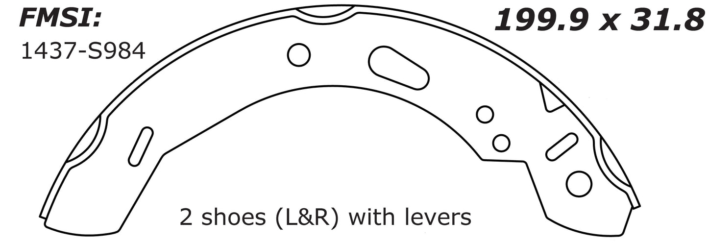 Porterfield Brake Shoes for 2011 FORD FIESTA- Rear Drum