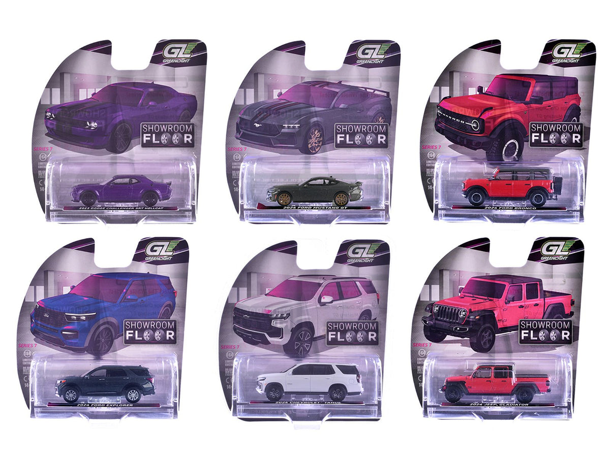 Rapid Vehicles "Showroom Floor" Series 7 Set of 6 Cars 1/64 Diecast Model Cars by Greenlight ...