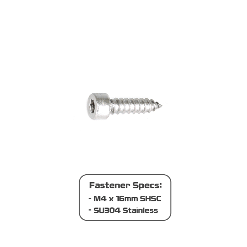 ZSPEC M4x16mm Coarse Socket-Cap SHSC Fasteners, Stainless, 10-Pack