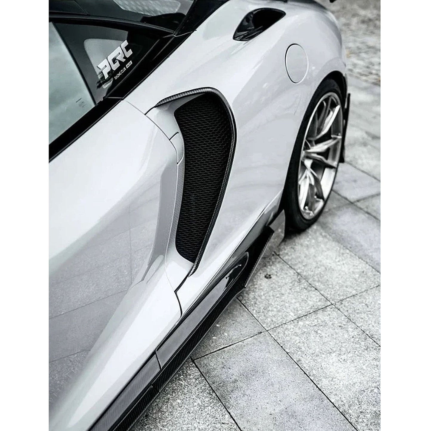 MWD Style Carbon Fiber Side Skirt Extension for McLaren GT