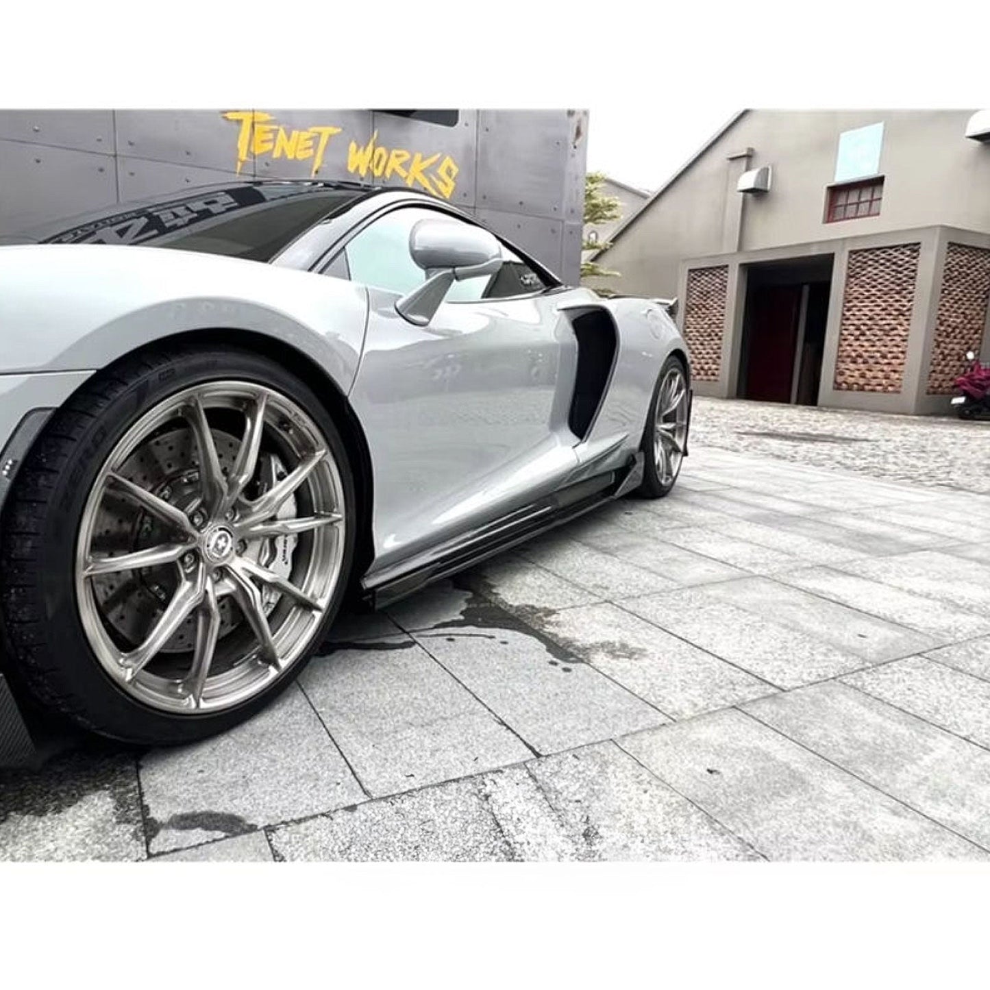 MWD Style Carbon Fiber Side Skirt Extension for McLaren GT