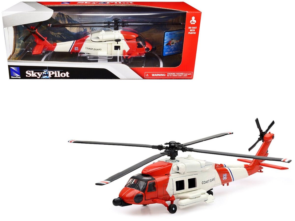 Rapid Vehicles Sikorsky HH-60J Jayhawk Helicopter Red and White "United States Coast Guard" "Sky...