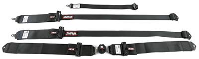 Simpson HANS Compatible Camlock Driver Restraint Systems - 29110BKHR1X