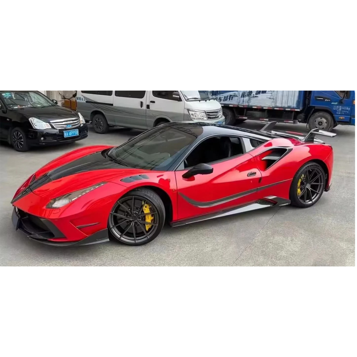 Carbon Fiber M Style Aerodynamic Full Body Kit for Ferrari 488 GTB