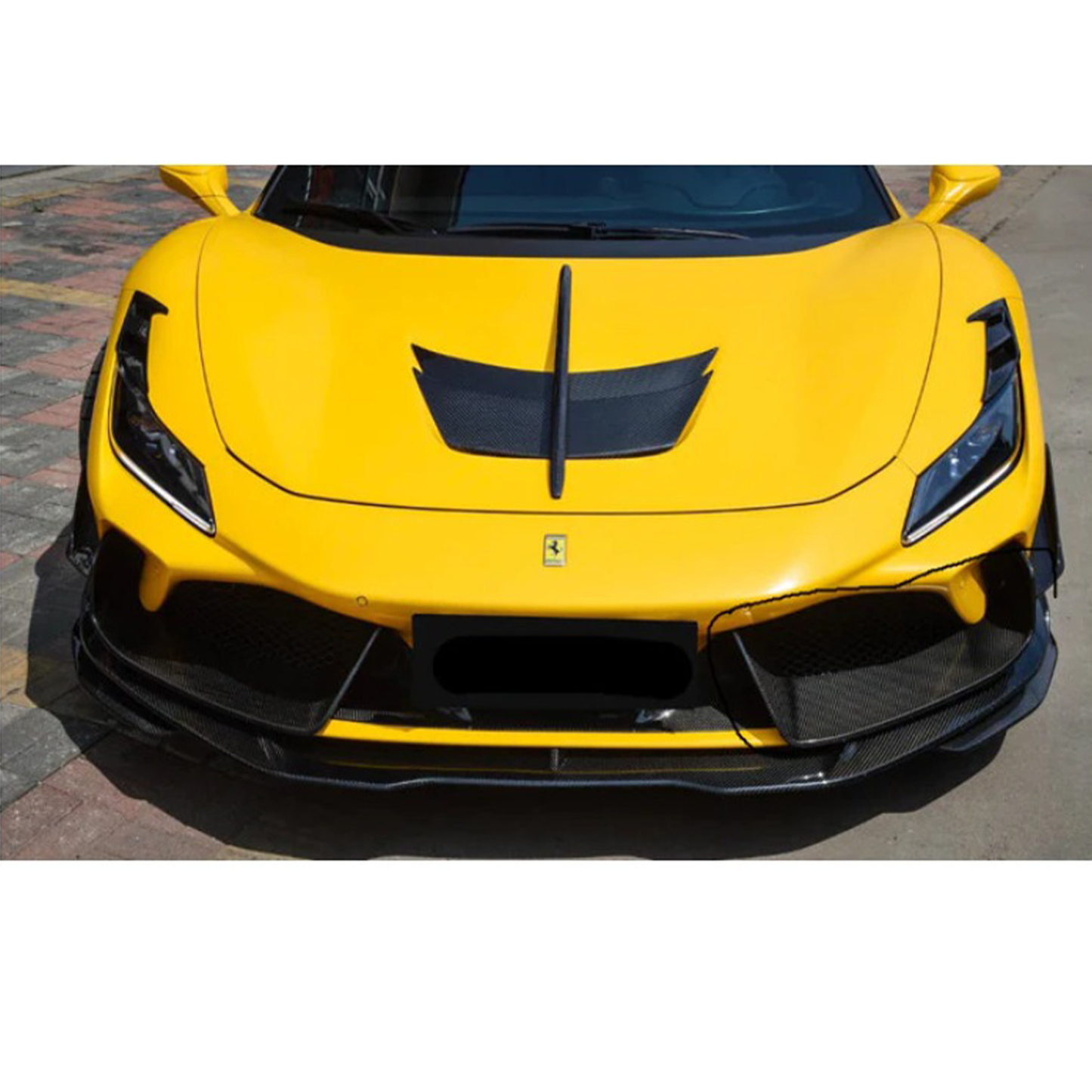 Carbon Fiber Engine Hood Bonnet Trim for Ferrari F8 Tributo Spider