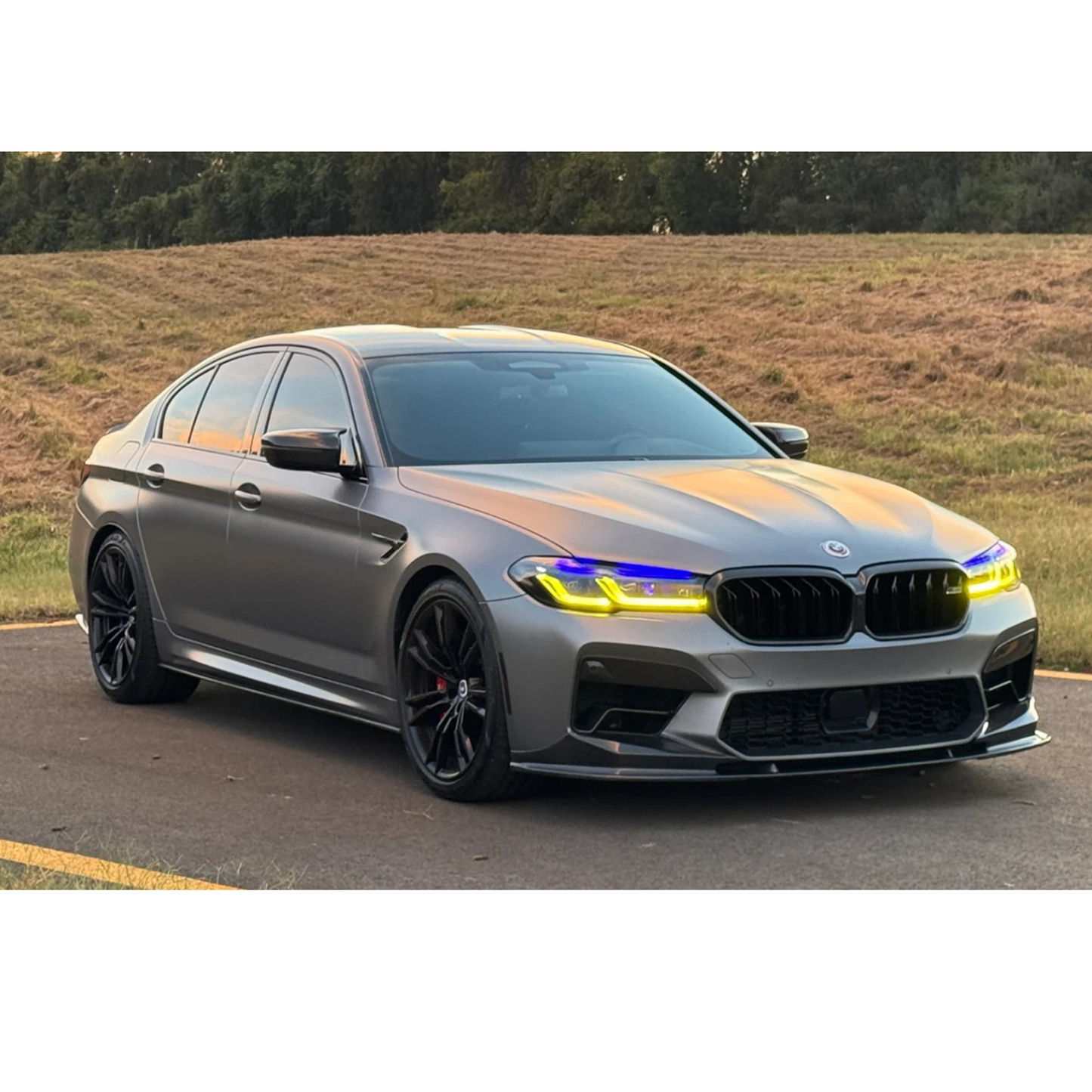 3D Carbon Fiber Front Splitter Lip (1-Piece) for BMW F90 M5 G30 LCI