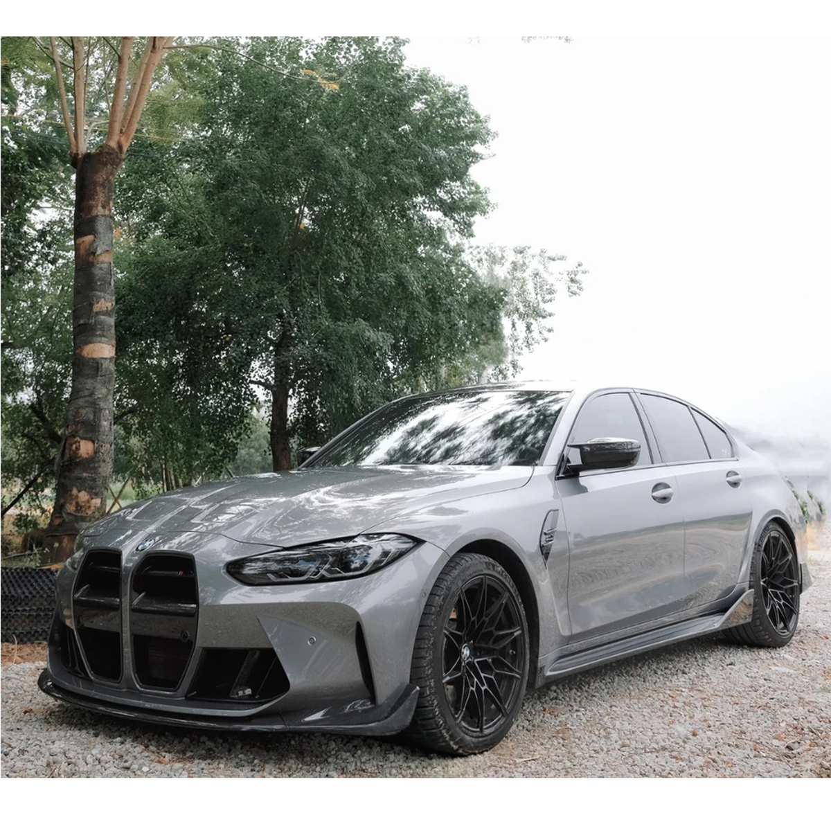 Bull Boost Performance Dry Carbon Fiber CSL Style Front Lip for BMW G80 M3 G82 G83 M4 - View 3