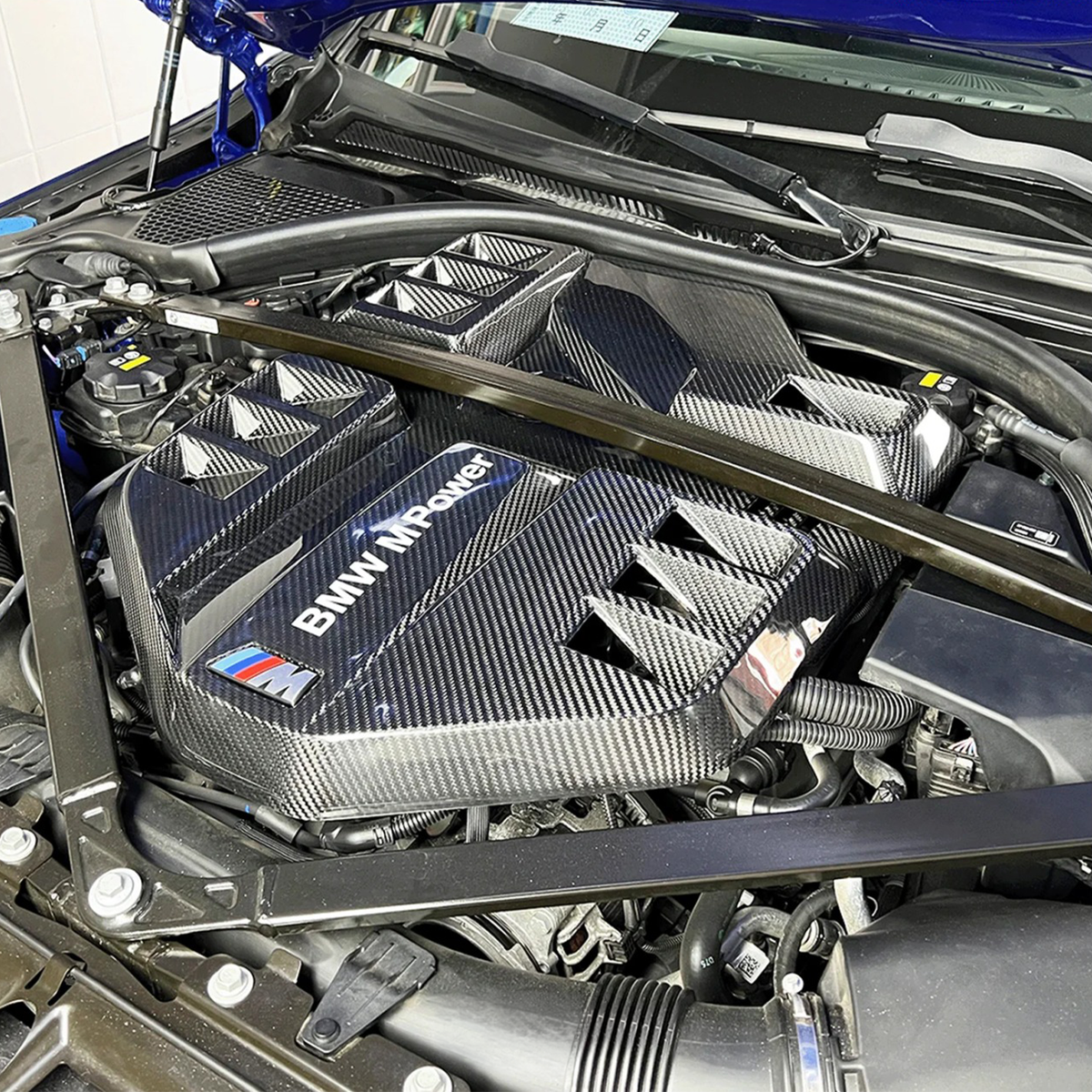 Bull Boost Performance Carbon Fiber Engine Cover (Big Size Replacement) for BMW G87 M2 G80 G81 M3...