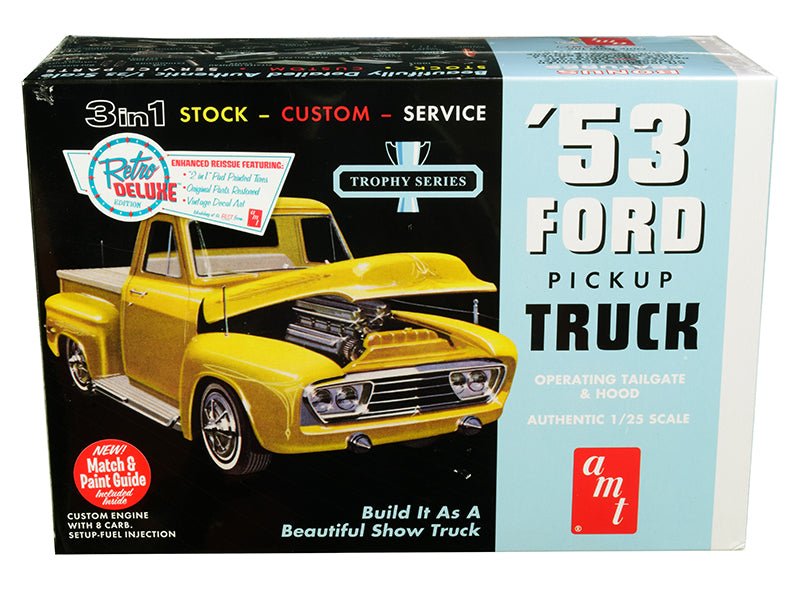 Rapid Vehicles Skill 2 Model Kit 1953 Ford Pickup Truck "Trophy Series" 3 in 1 Kit 1/25 Scale...