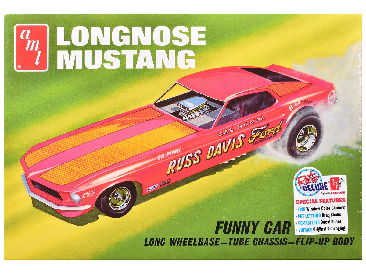 Rapid Vehicles Skill 2 Model Kit 1969 Ford Mustang Longnose Funny Car "Gas Ronda" 1/25 Scale...