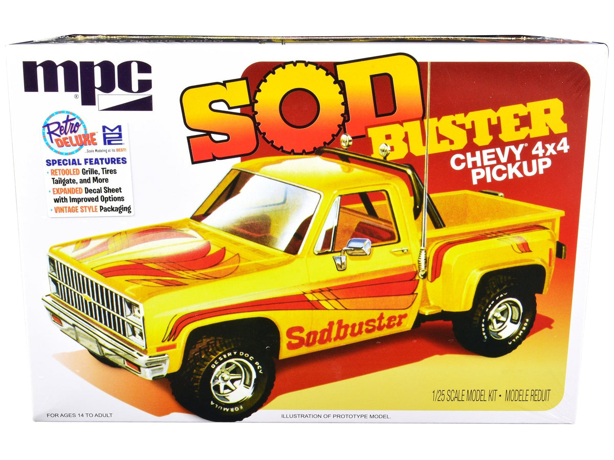 Rapid Vehicles Skill 2 Model Kit 1981 Chevrolet 4x4 Stepside Pickup Truck "Sod Buster" 1/25 Scale...