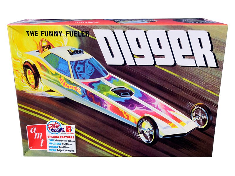 Skill 2 Model Kit Digger Dragster "The Funny Fueler" 1/25 Scale Model by AMT  free shipping USA