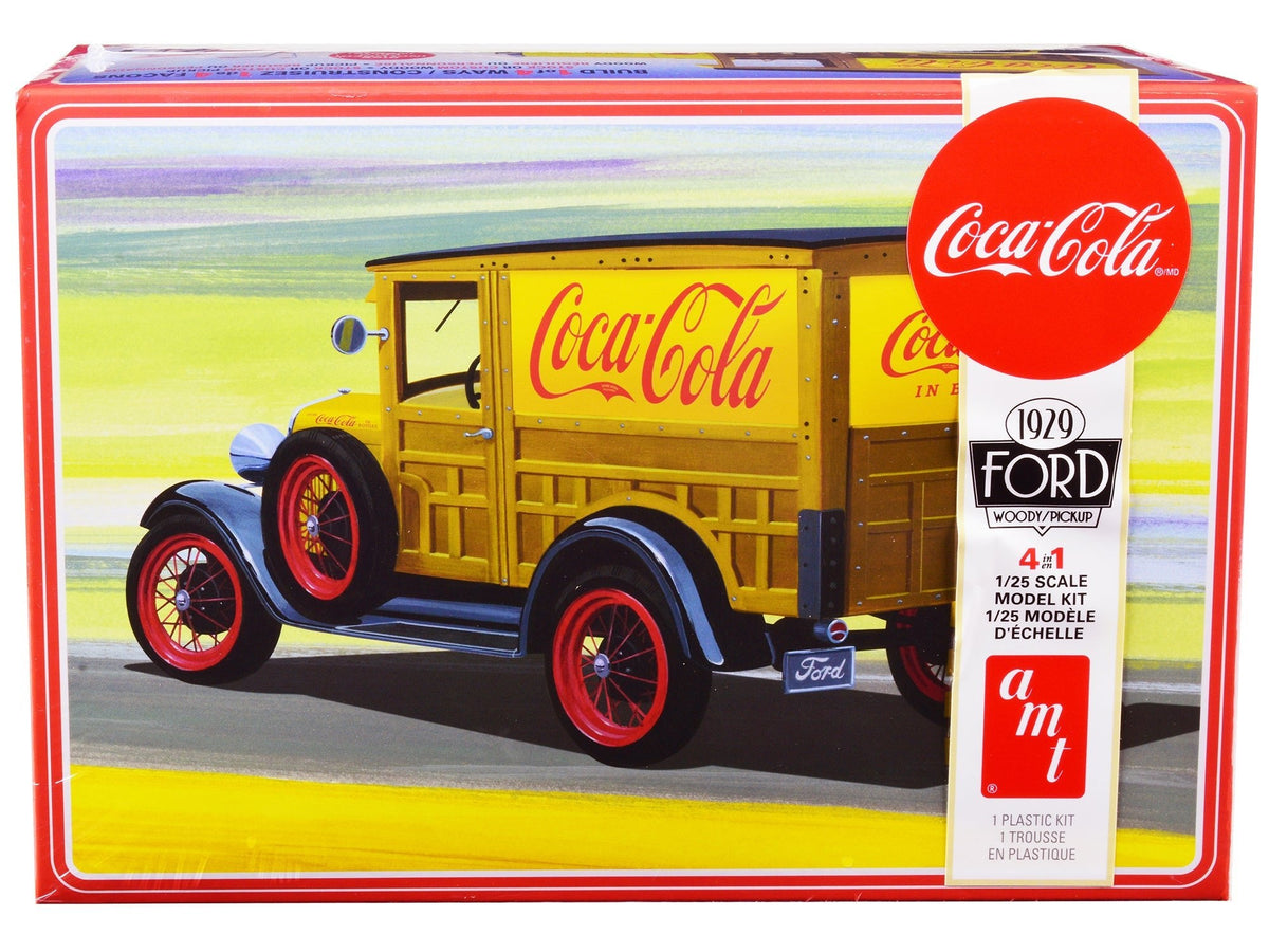 Rapid Vehicles Skill 3 Model Kit 1929 Ford Woody/Pickup 4-in-1 Kit "Coca-Cola" 1/25 Scale Model...