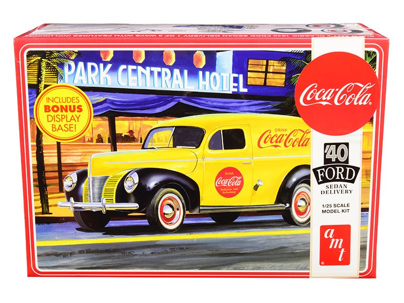 Rapid Vehicles Skill 3 Model Kit 1940 Ford Sedan Delivery Van "Coca-Cola" with Display Base 1/25...