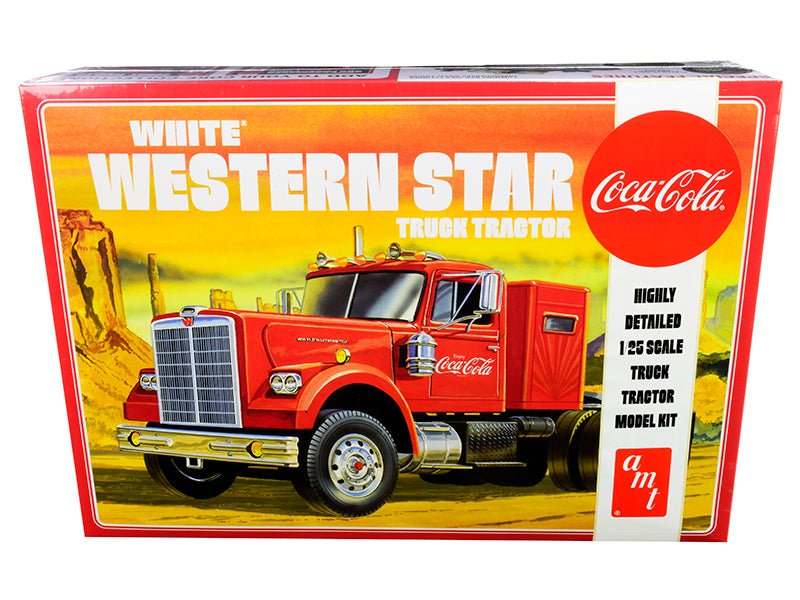 Rapid Vehicles Skill 3 Model Kit White Western Star Semi Truck Tractor "Coca-Cola" 1/25 Scale...