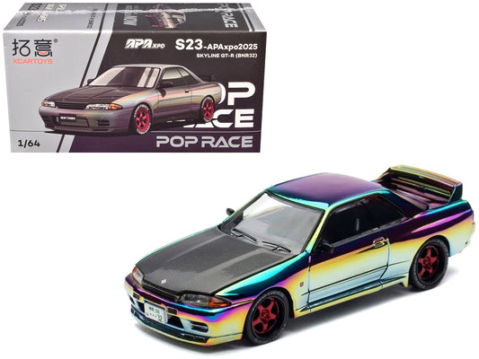 Rapid Vehicles Skyline GT-R (BNR32) RHD (Right Hand Drive) Chameleon Chrome with Carbon Hood "APA...