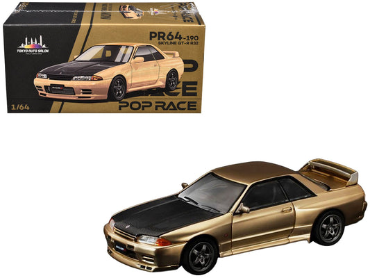 Rapid Vehicles Skyline GT-R R32 RHD (Right Hand Drive) Chrome Gold with Carbon Hood "Tokyo Auto...