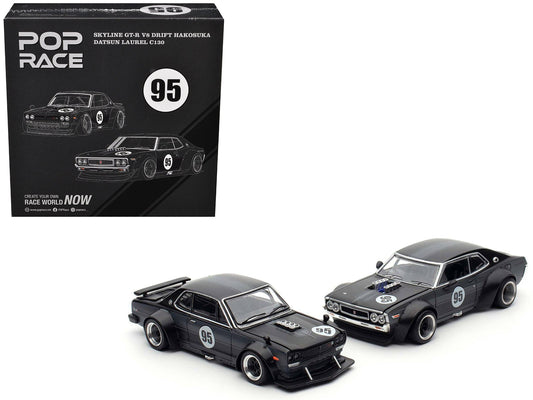Rapid Vehicles Skyline GT-R V8 Drift "Hakosuka" RHD (Right Hand Drive) #95 Black and Datsun...