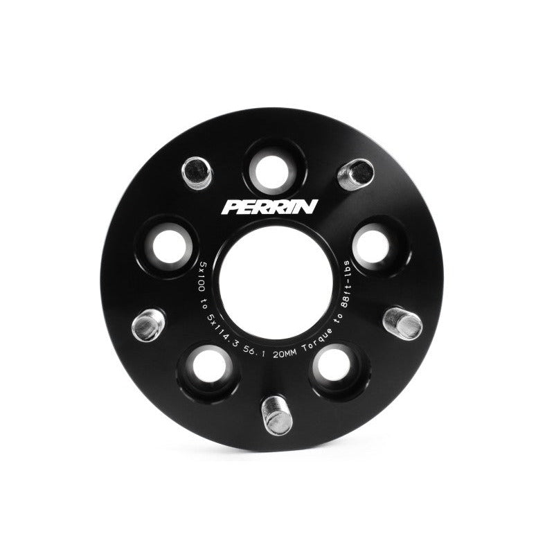 Perrin [02-14 WRX] 5x100 to 5x114.3 20mm Wheel Adapters Black